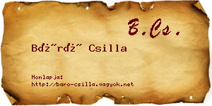 Báró Csilla névjegykártya